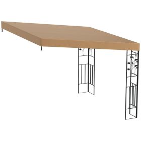 Outsunny 10' x 10' Outdoor Pergola Canopy, Metal Patio Canopy with Drainage Holes for Backyard, Garden, Coffee