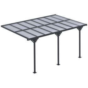 Outsunny Outdoor Pergola Patio Gazebo Awning UV Protection Adjustable Aluminum Frame 14.5x10