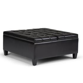 Harrison - Coffee Table Storage Ottoman - Midnight Black
