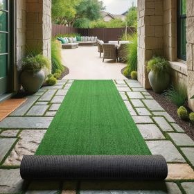 3 x 16FT 0.8 "artificial turf with drainage holes - perfect for pet friendly garden landscapes, indoor/outdoor use