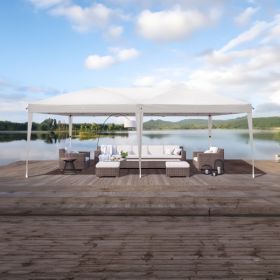 3X6m White Right Angle Unfounded Folding Shed Oxford Cloth (Color: White)