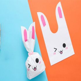 50pcs Easter Bunny Cellophane Treat Bags Candy Gift Wrap Bags Party Favors Supplies Rabbit Ear Bags (Style: Squint-eyed Rabbit)