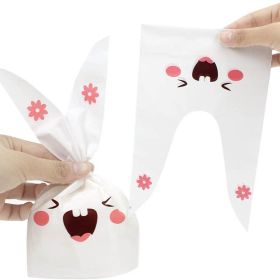50pcs Easter Bunny Cellophane Treat Bags Candy Gift Wrap Bags Party Favors Supplies Rabbit Ear Bags (Style: Bucktooth Rabbit)