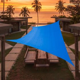 Artpuch Custom Size Sky Blue Sun Shade Sail Triangle Canopy 185 GSM Durable Fabric UV Block Awning for Outdoor Patio Garden Backyard (Customized (Color: Sky Blue, size: 10'X26')