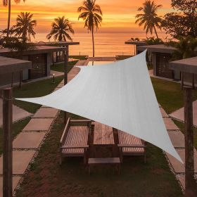 Artpuch Custom Size Light Gray Sun Shade Sail Triangle Canopy 185 GSM Durable Fabric UV Block Awning for Outdoor Patio Garden Backyard (Customize (Color: Light Gray, size: 13'X22')